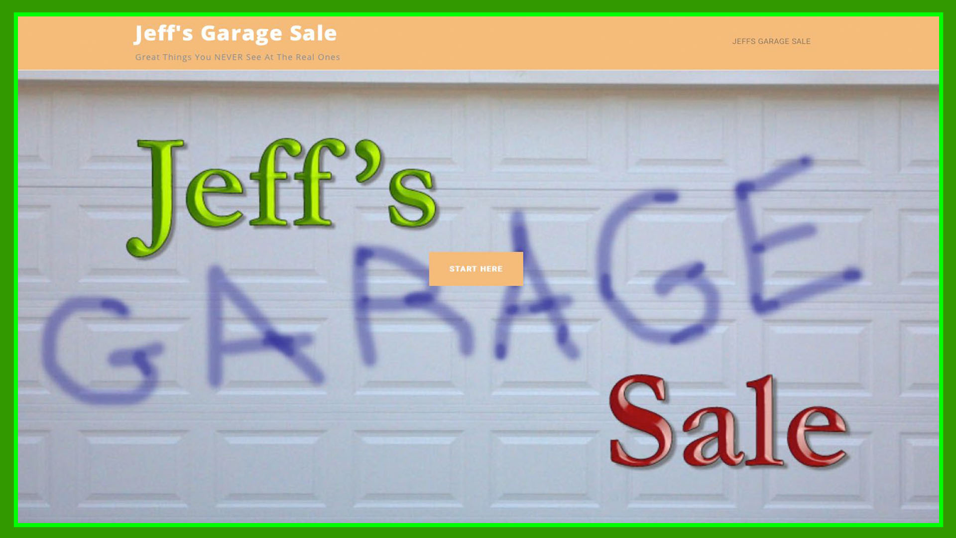 Jeff’s Garage Sale
